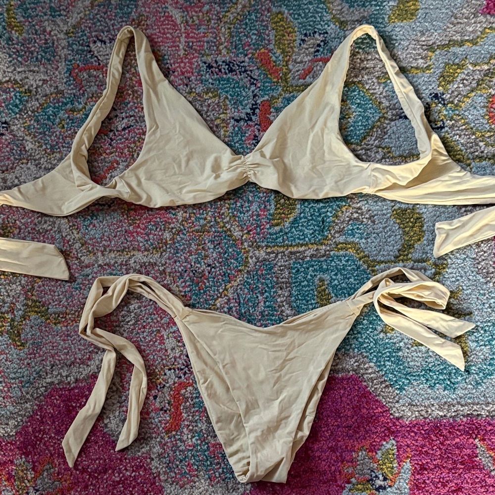 La Hearts Faded Yellow Bikini Set
